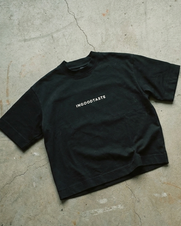 INGOODTASTE cropped tee (Black)