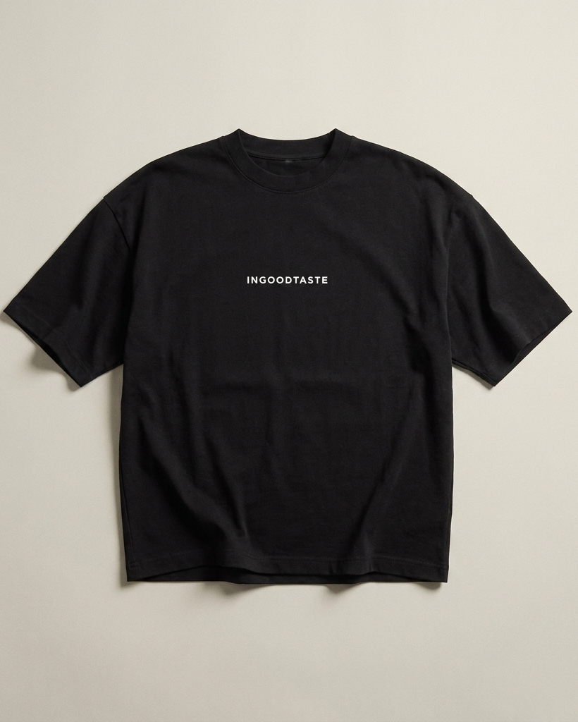 INGOODTASTE cropped tee (Black)