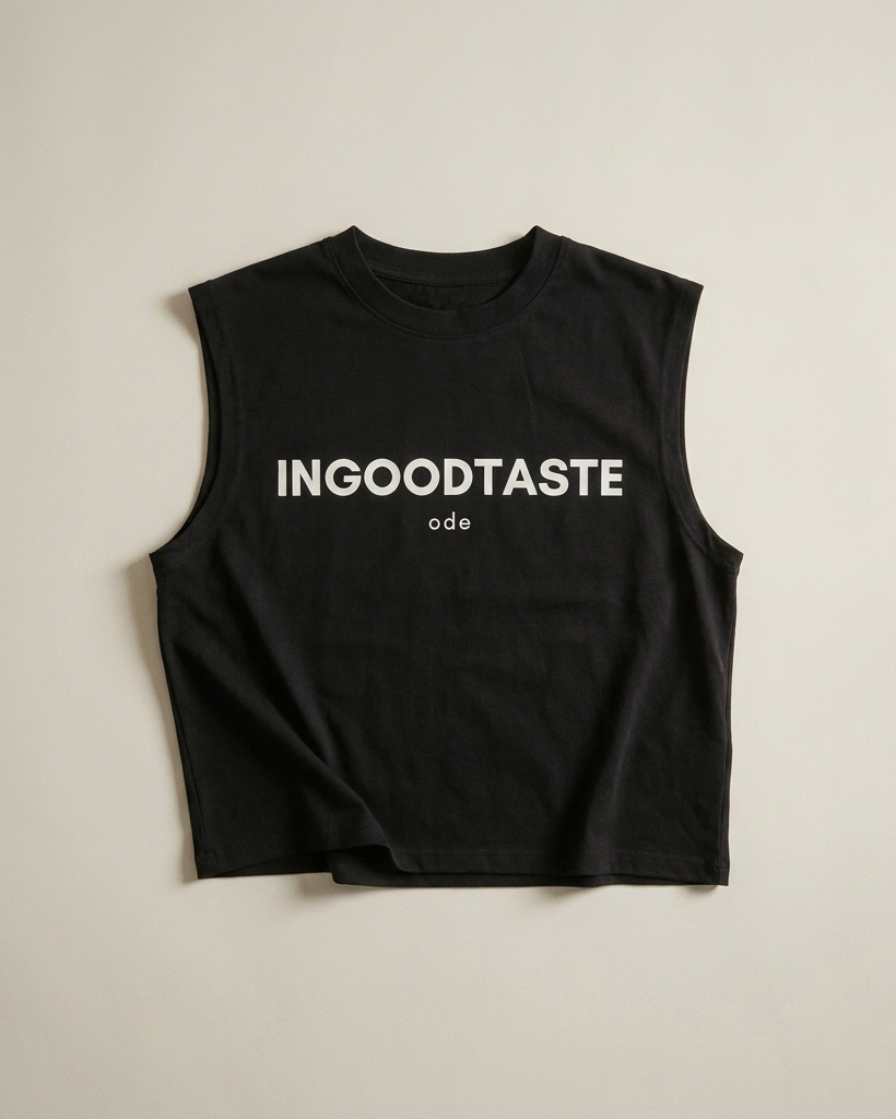 INGOODTASTE cropped sleeveless (Black)
