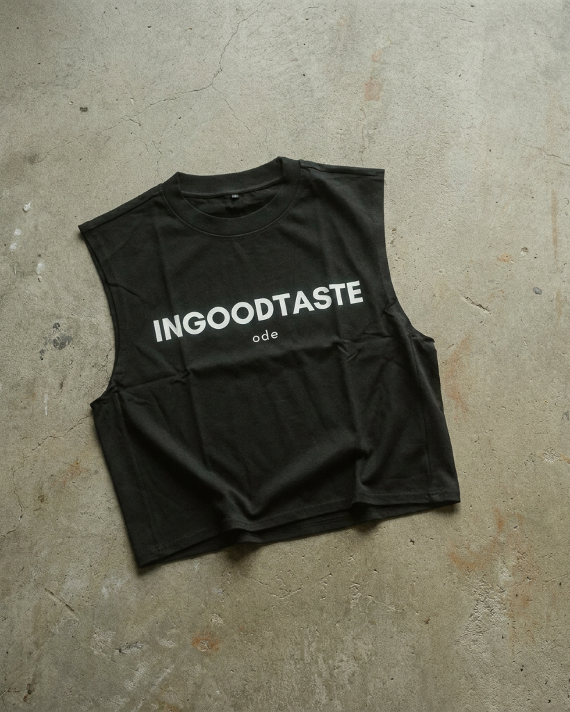 INGOODTASTE cropped sleeveless (Black)