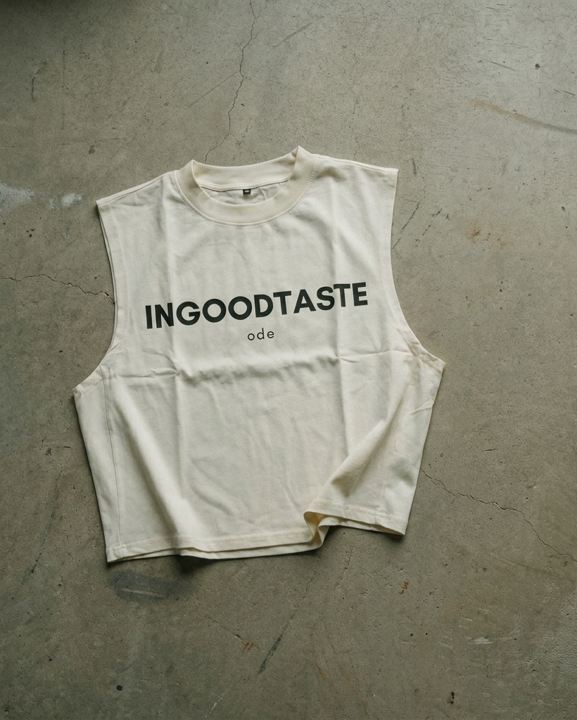 INGOODTASTE cropped sleeveless (Cream)