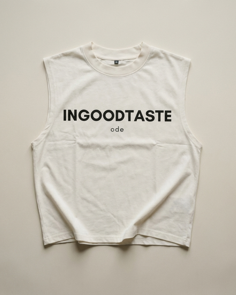 INGOODTASTE cropped sleeveless (Cream)