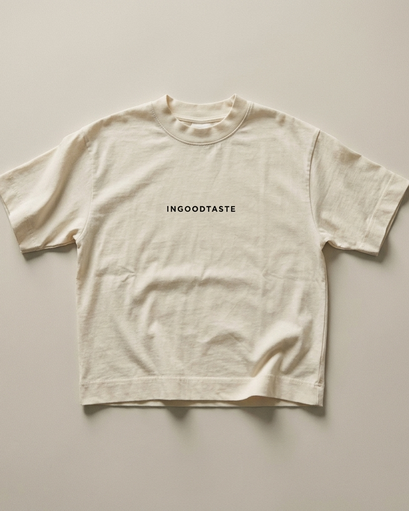 INGOODTASTE cropped tee (Cream)
