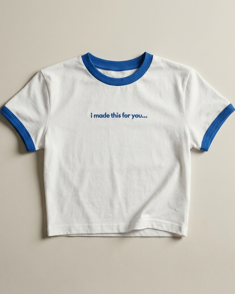 imtfu petite baby tee (white)