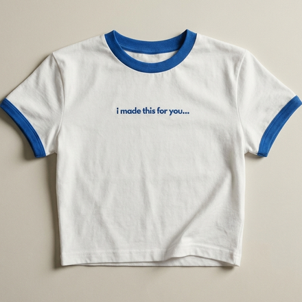 imtfu petite baby tee (white)