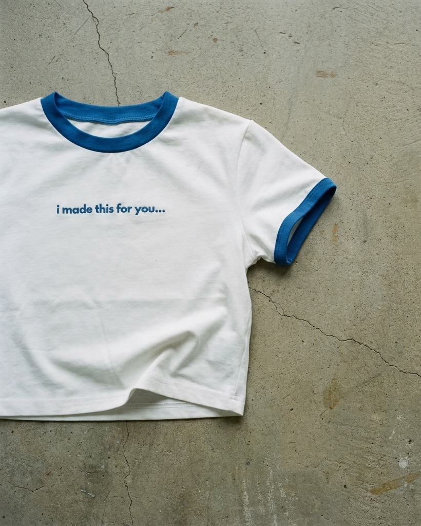 imtfu petite baby tee (white)